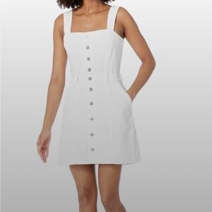 Paige Maddy White Denim Button-Down Dress